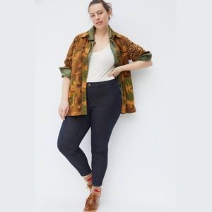 ANTHROPOLOGIE Pilcro Shimmer High Rise Denim Dark Wash Jeans Legging - Size 31